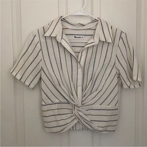 Short Sleeve Button Up Top